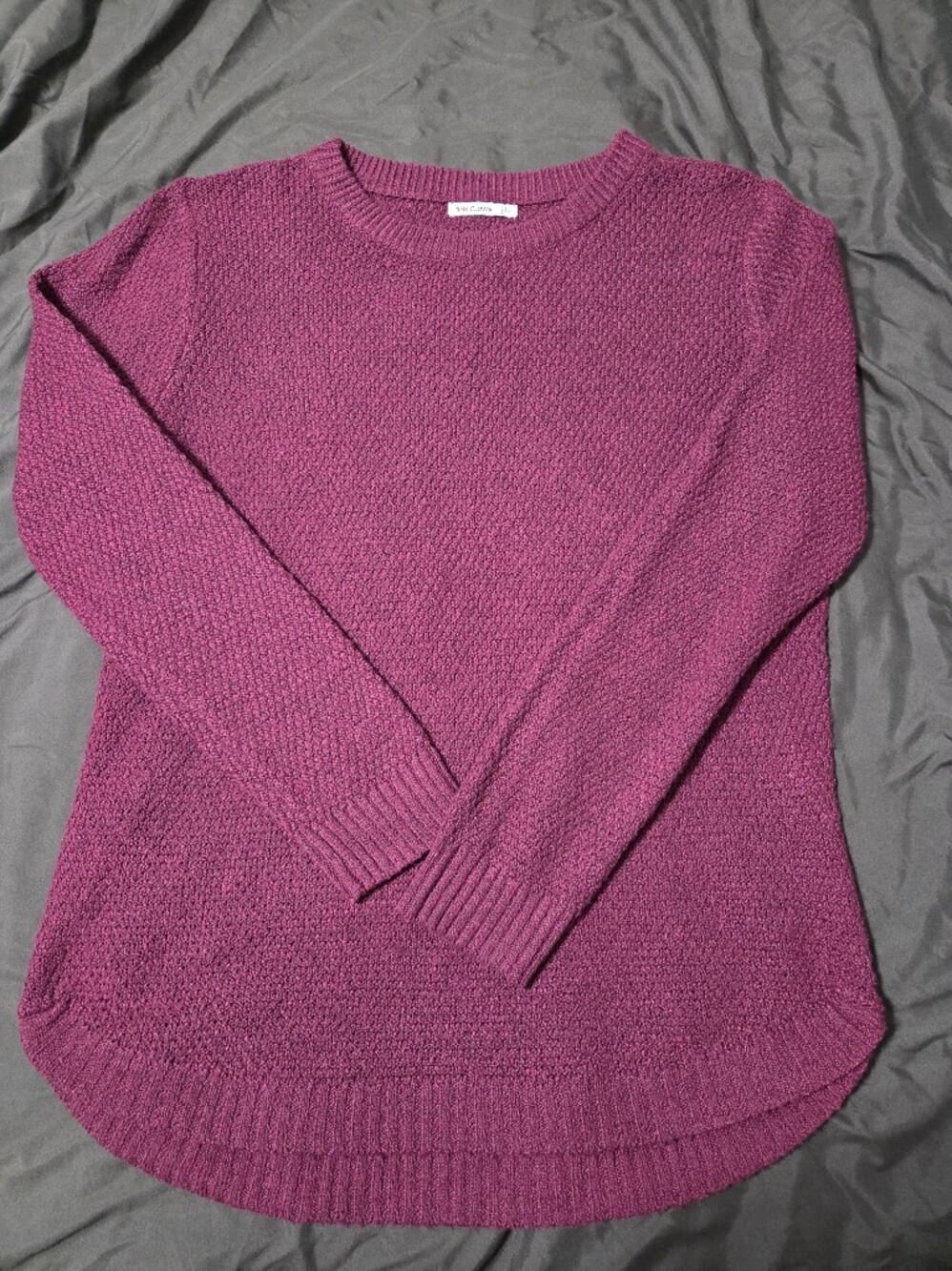 Pink Clover Women's Crewneck Sweater in Magenta